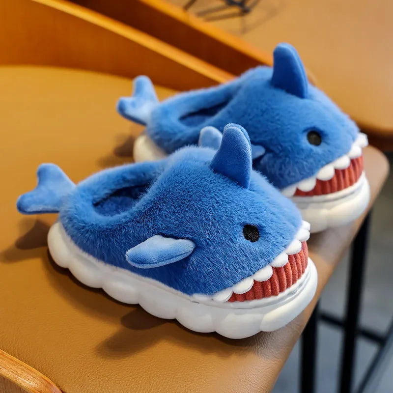 Soft Padded Multicolored Shark Slippers for Kids – Cozy, Fun, and Safe Non-Slip Footwear