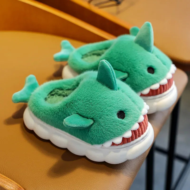 Soft Padded Multicolored Shark Slippers for Kids – Cozy, Fun, and Safe Non-Slip Footwear