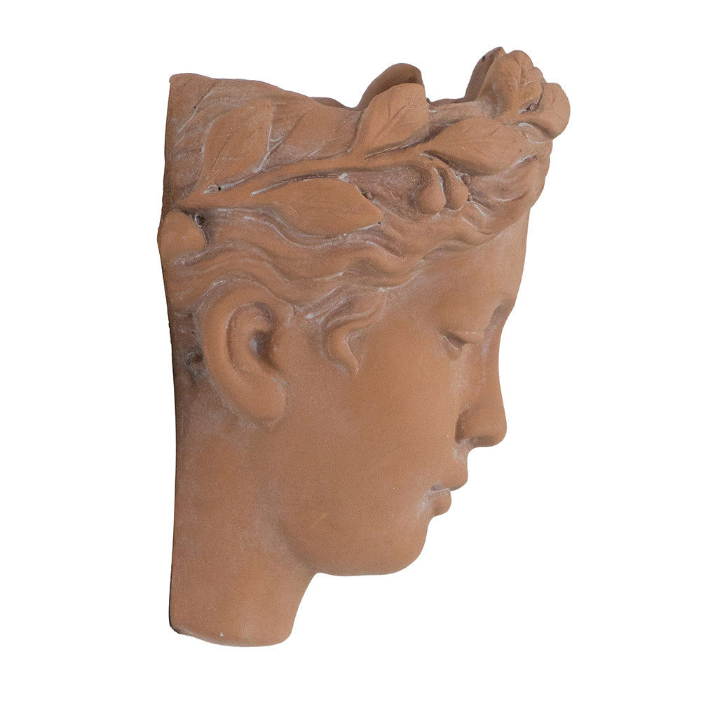 Antique-Inspired Visage Head Bust Planter, Brown - 7x5.5x9" | Elegant Home & Garden Decor