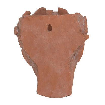 Antique-Inspired Visage Head Bust Planter, Brown - 7x5.5x9" | Elegant Home & Garden Decor