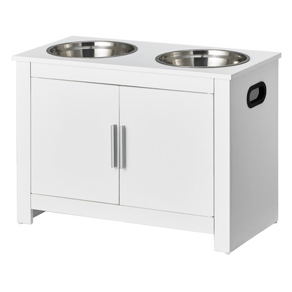 VEVOR Elevated Pet Feeding Station with Dual Bowls - Waterproof, Durable, Large Dog-Friendly Storage Cabinet