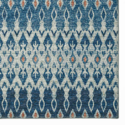 Bravado Seaglass Ikat Accent Rug 1'8" x 2'6" - Stylish, Durable, Pet-Friendly, and Easy to Clean