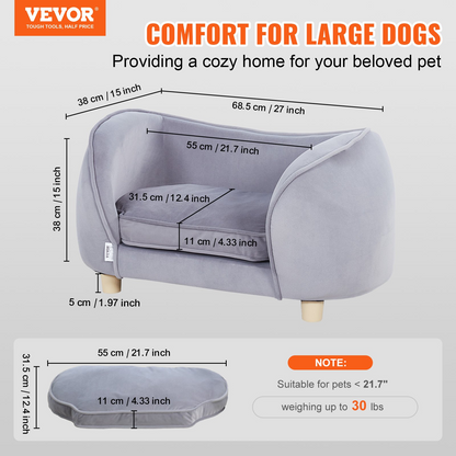VEVOR Pet Sofa Dog Couch - Luxurious Velvet Sofa for Small Dogs & Cats, Ultimate Comfort & Durable Build