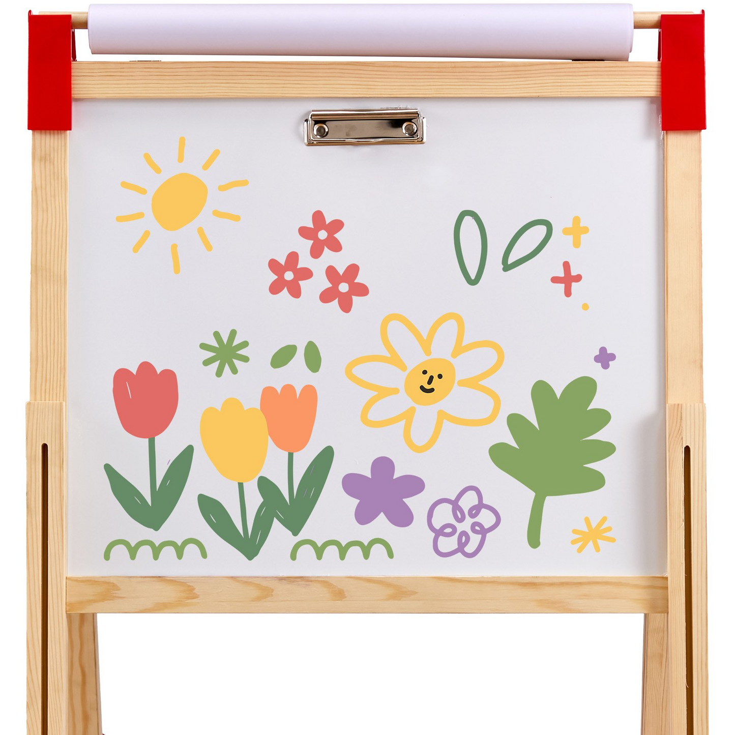 VEVOR 3-in-1 Kids Art Easel | Double-Sided Wooden Easel with Magnetic Whiteboard & Chalkboard | Adjustable Height, Non-Slip Feet, Easy Cleanup | Perfect Gift for Ages 3-14