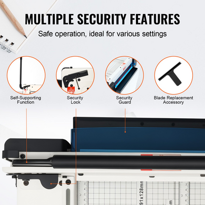 VEVOR 17" A3 Guillotine Paper Cutter - Precision Trimmer with 400 Sheet Capacity, Durable Metal Base, Ideal for Office, School, and Crafting Projects