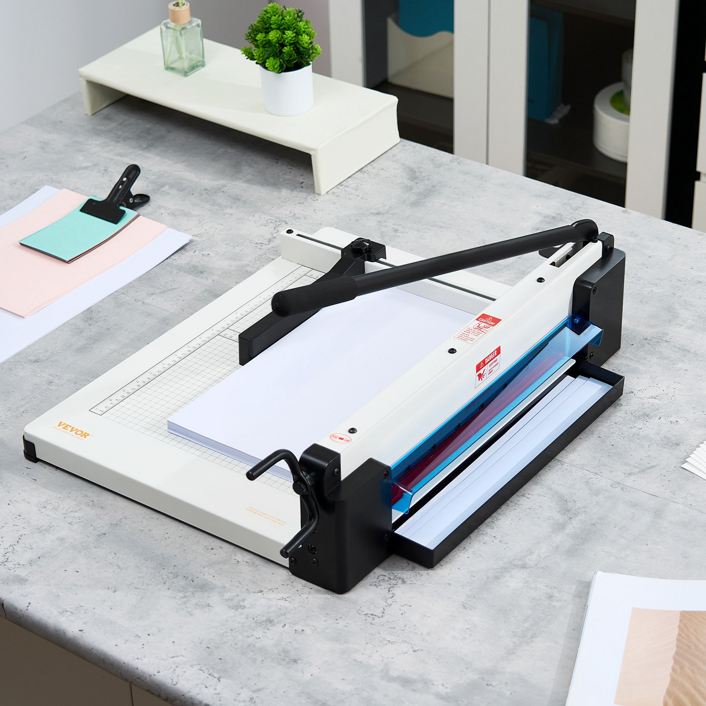 VEVOR 17" A3 Guillotine Paper Cutter - Precision Trimmer with 400 Sheet Capacity, Durable Metal Base, Ideal for Office, School, and Crafting Projects