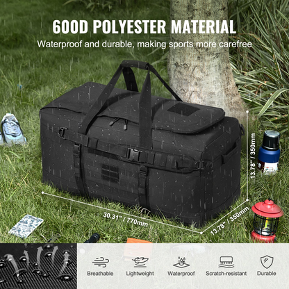 Tactical Duffle Bag 100L - Waterproof & Durable | Perfect for Gym, Travel & Outdoor Adventures | Multi-Mesh, MOLLE System