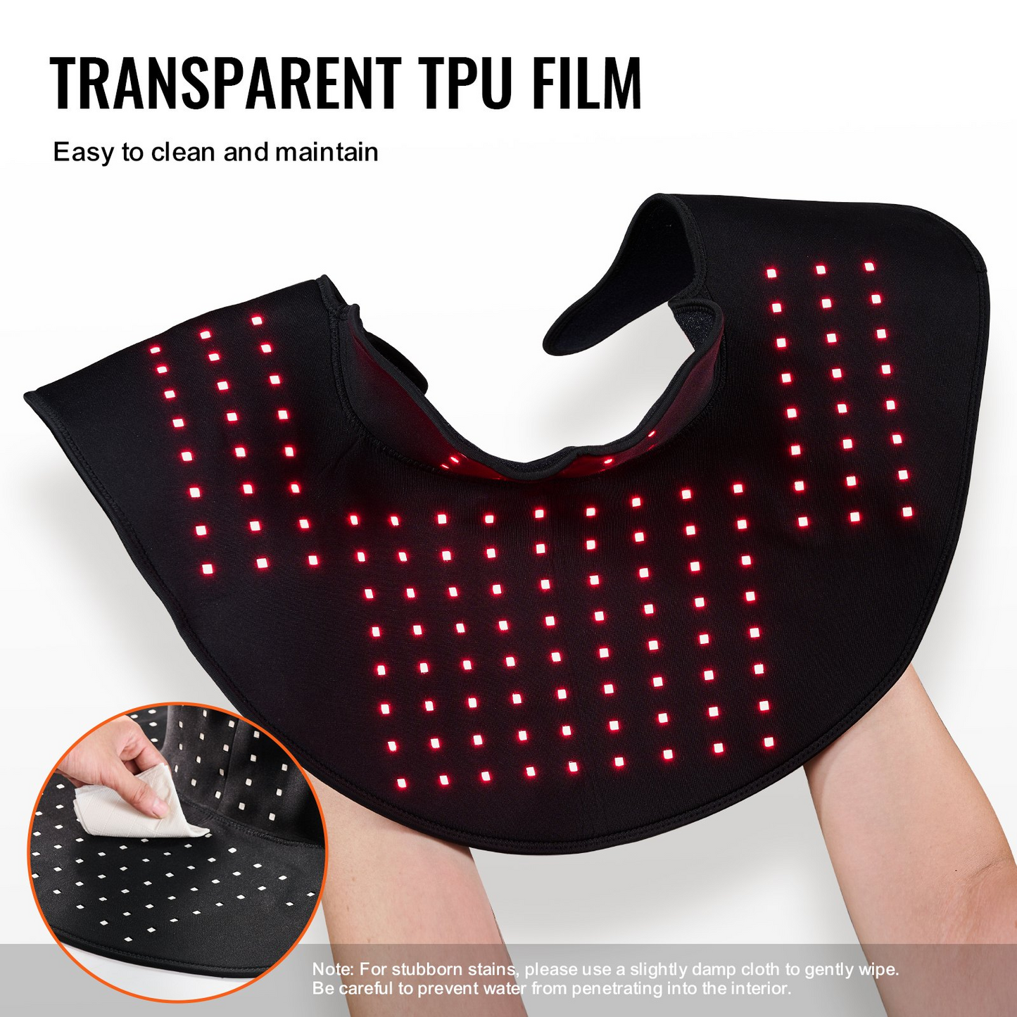 Red Light Therapy Pad for Shoulder & Neck - 660 & 850nm Dual Wavelength, Wearable & Customizable