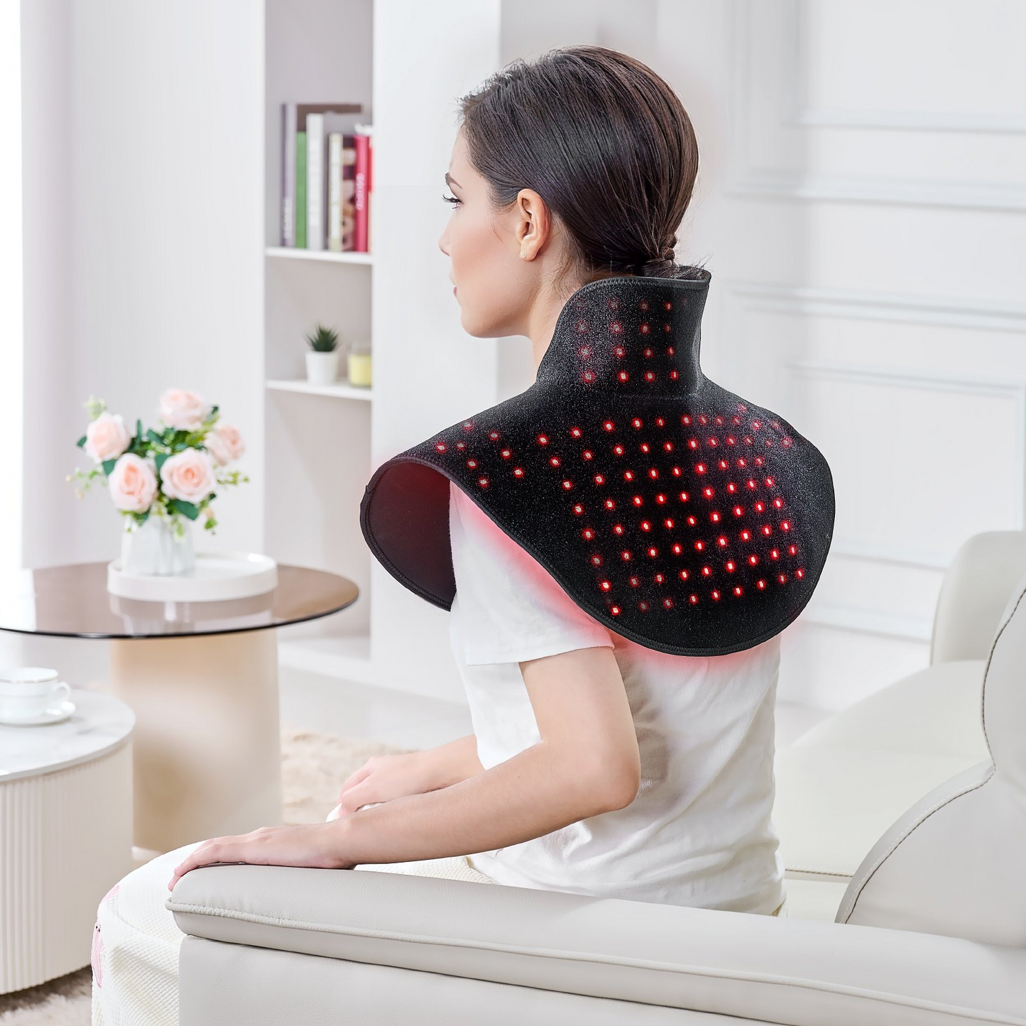 Red Light Therapy Pad for Shoulder & Neck - 660 & 850nm Dual Wavelength, Wearable & Customizable