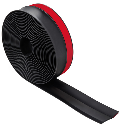 VEVOR Universal Garage Door Top and Sides Seal Strip - 20 FT Weather Stripping, High-Quality TPE, Black