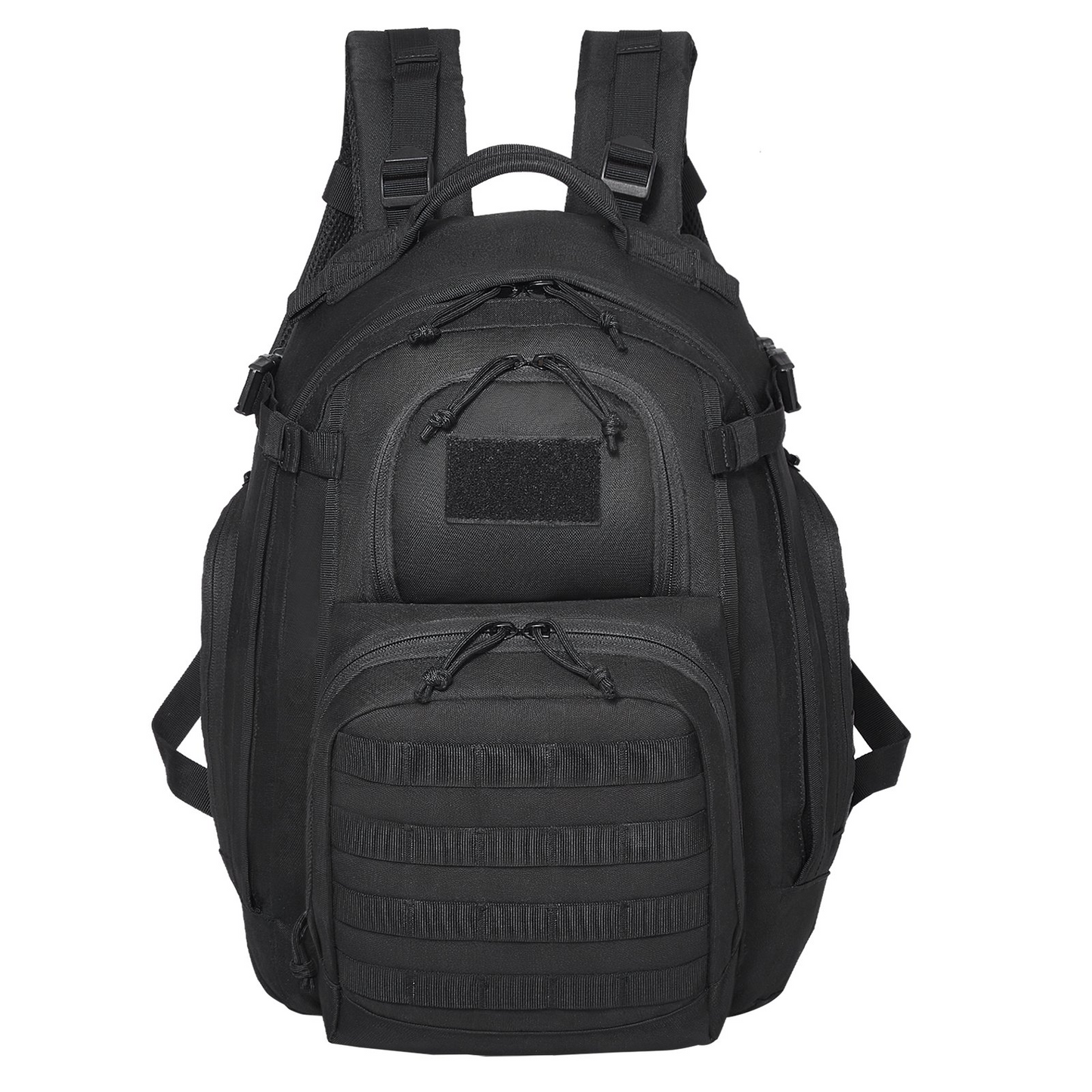 Tactical Backpack 25L Military-Grade with MOLLE System &amp; Sponge Padding - Black