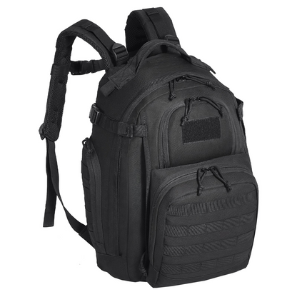 Tactical Backpack 25L Military-Grade with MOLLE System &amp; Sponge Padding - Black