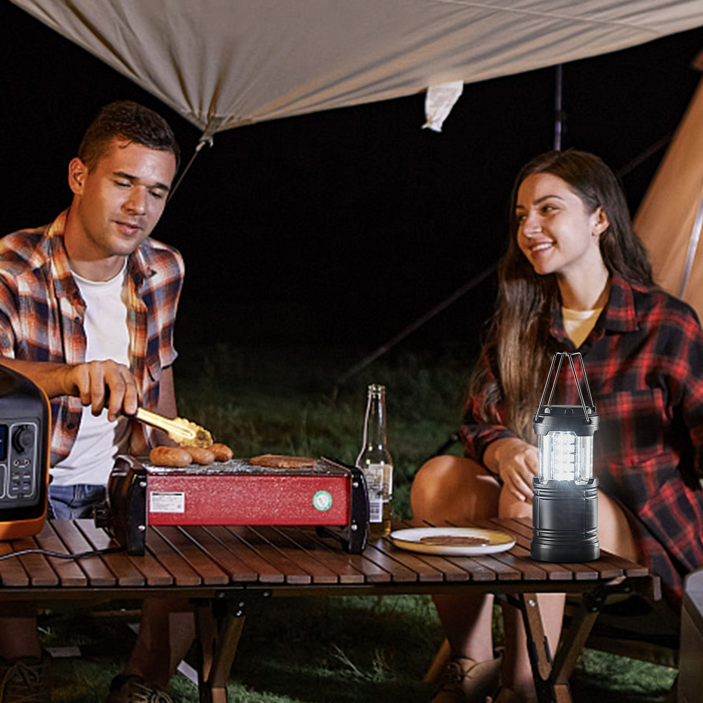 VEVOR LED Camping Lanterns - 4-Pack, Collapsible & Battery Operated - Ultra Bright & Durable for Camping, Hiking & Emergency Situations
