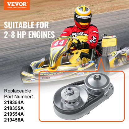 High-Performance 2000 RPM Drive Clutch for 2-8 HP Engines with Durable Rubber Belt - Secure Fit & Enhanced Compatibility