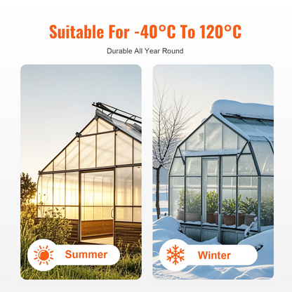 12 Pack 2' x 4' Clear Polycarbonate Greenhouse Panels - UV Resistant, Durable & Lightweight for Year-Round Gardening