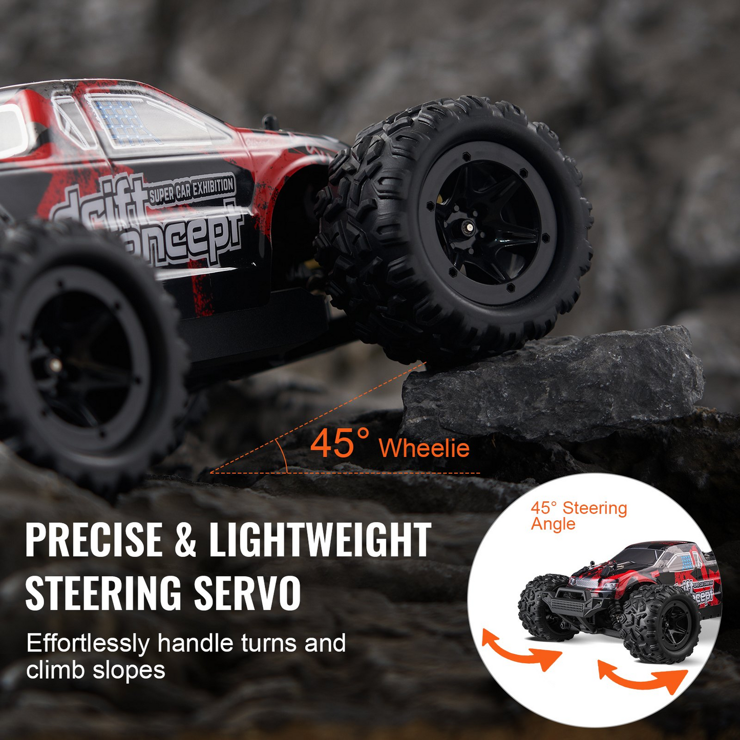 Powerful All-Terrain 4WD RC Car 1:18 Scale – Durable Off-Road Remote Control Truck for Kids – Fun Gift for Boys and Girls