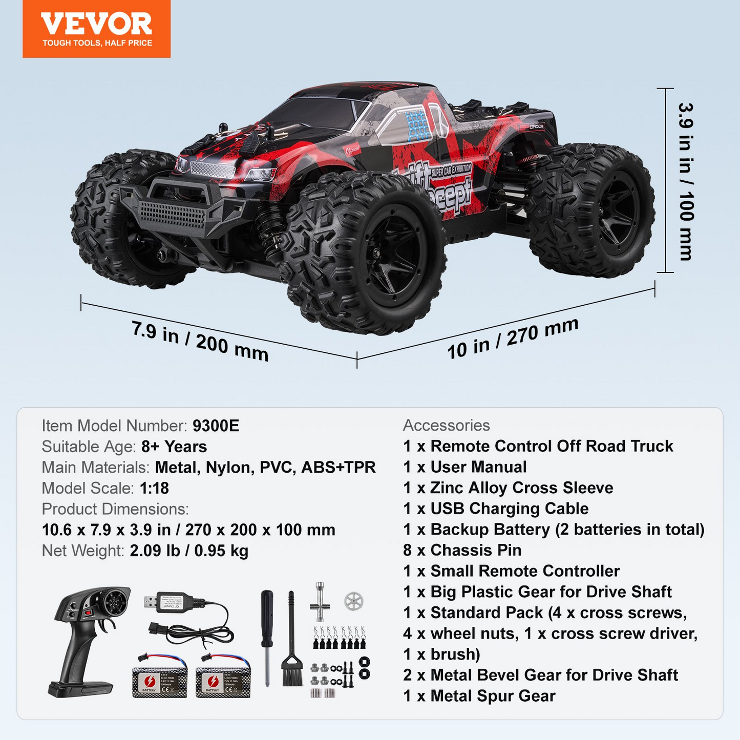 Powerful All-Terrain 4WD RC Car 1:18 Scale – Durable Off-Road Remote Control Truck for Kids – Fun Gift for Boys and Girls