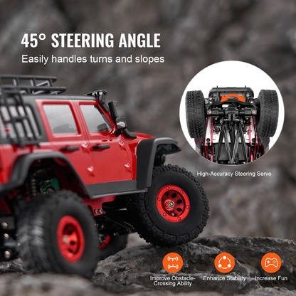 1:24 Scale 4WD Remote Control Car for Kids - Full Lighting, Durable Off-Road Truck, Perfect Gift