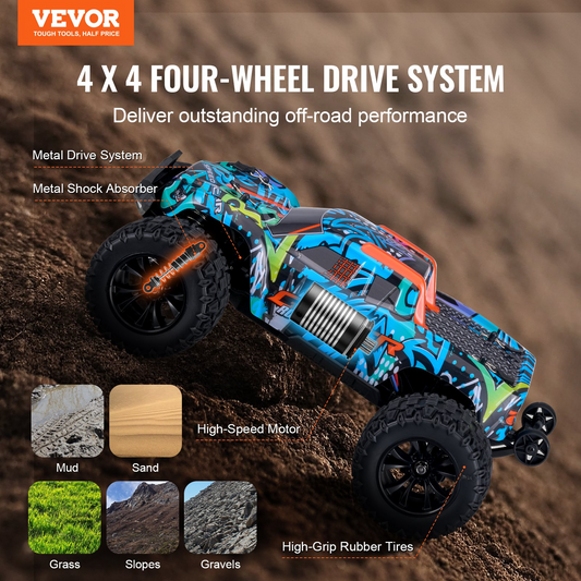 High-Performance 1:14 Scale RC Car - 4WD Off-Road Truck for Kids - Durable, Long Runtime, All-Terrain Fun