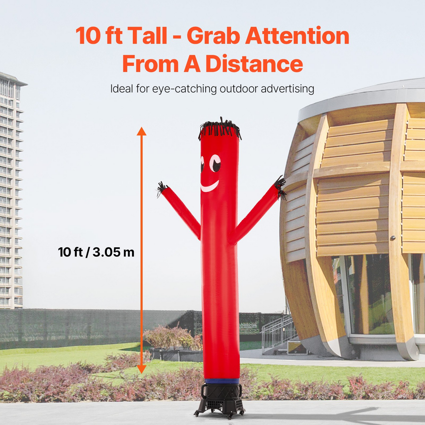 10 ft Air Dancers Wacky Waving Inflatable Tube Man with 9/10 HP Blower Fan - Perfect for Outdoor Advertising