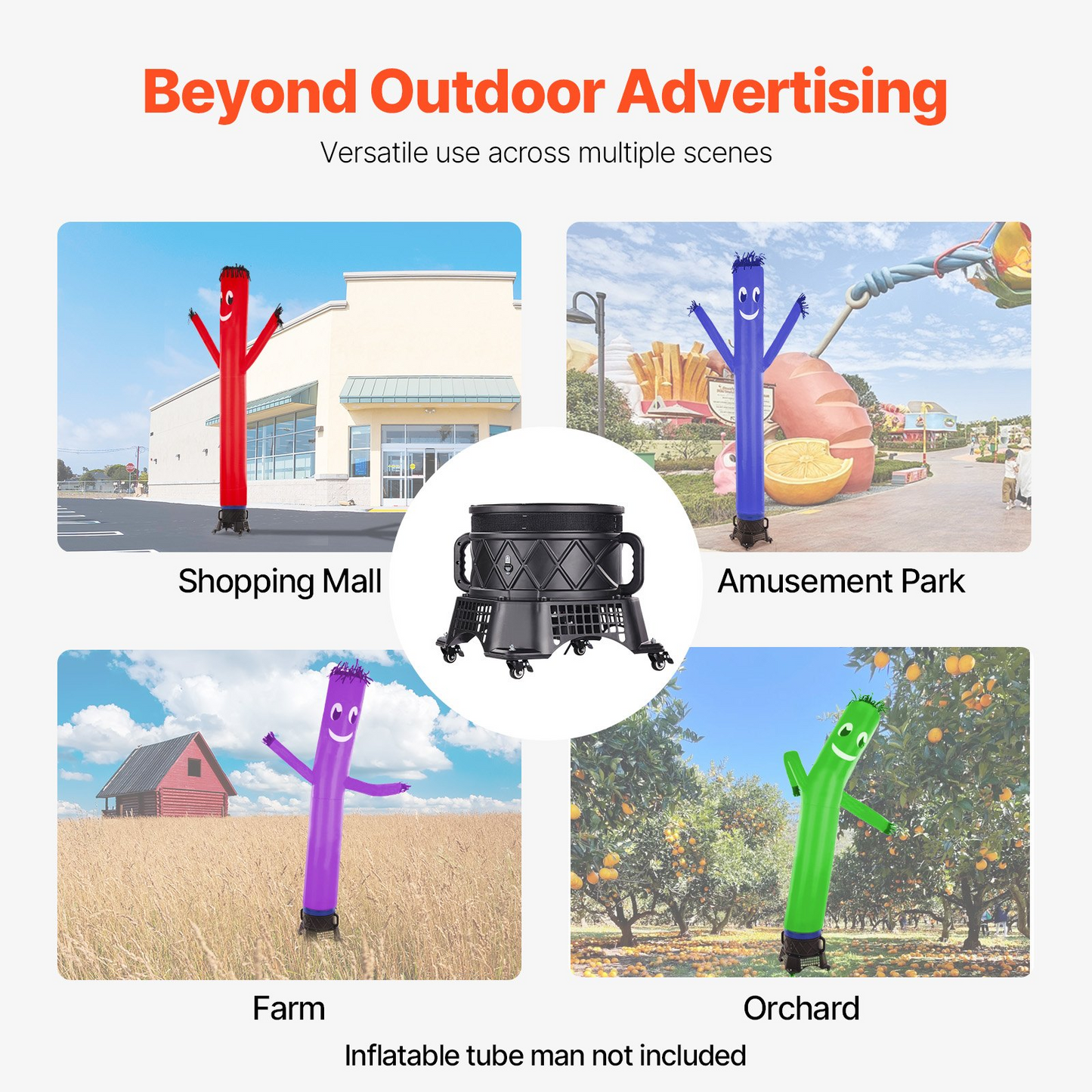 Durable 1HP 18" Air Blower Fan for Inflatable Tube Man – Outdoor Advertising Powerhouse