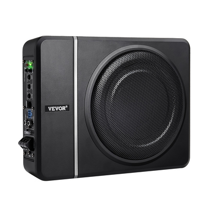 8" 240W Under Seat Car Subwoofer - Slim Powered Subwoofer System for Cars and Trucks, Deep Bass, Easy Install