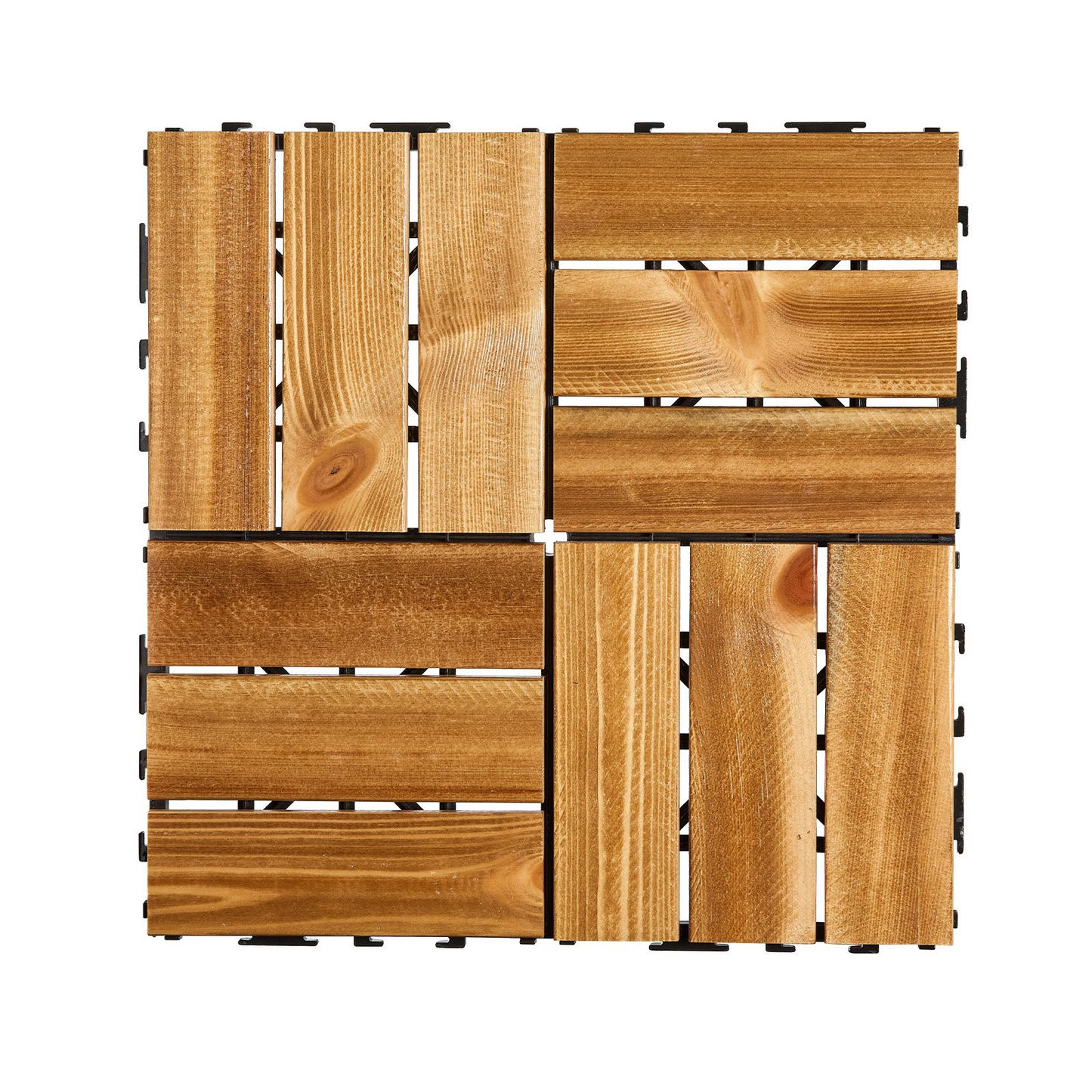 VEVOR Interlocking Deck Tiles 12x12 Camphor Pine – 10 Pack | Stylish, Durable & Easy DIY Patio Flooring for Porches, Patios, Balconies & More