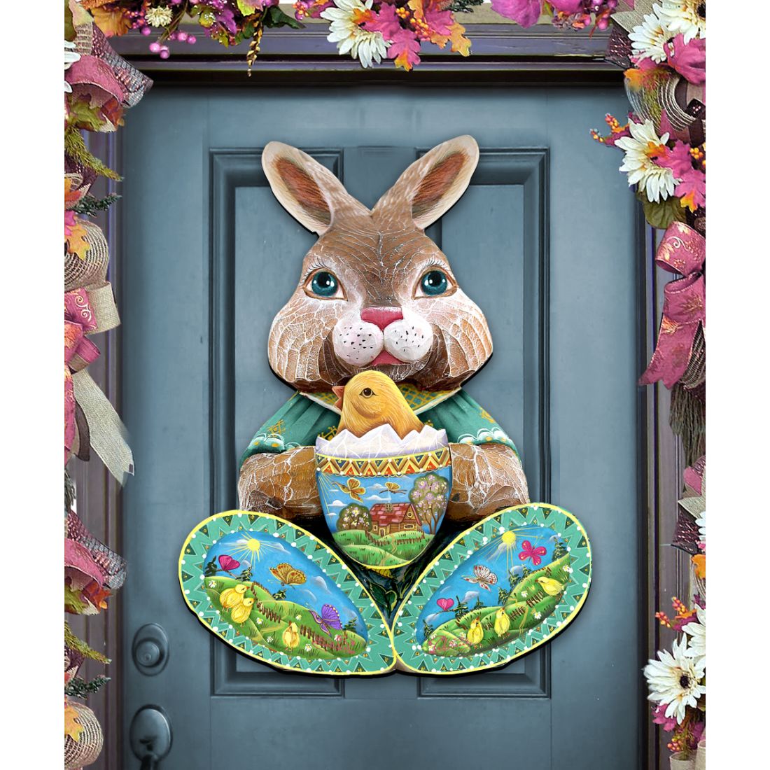 Easter Bunny Easter Holiday Door Decor by G. DeBrekht - Easter Spring Decor - 8144502H-0