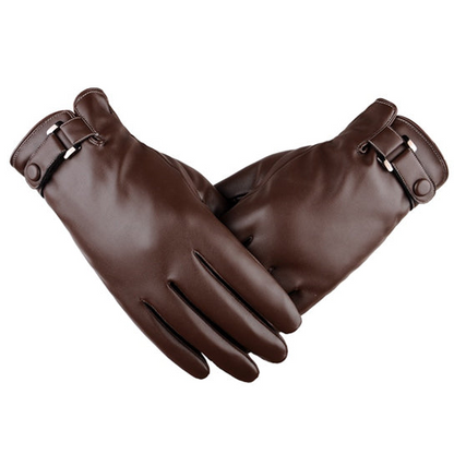 Autumn Warmth Stylish Vegan Leather Touch Smart Gloves - Cruelty-Free and Fashionable