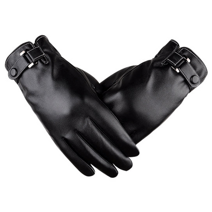 Autumn Warmth Stylish Vegan Leather Touch Smart Gloves - Cruelty-Free and Fashionable