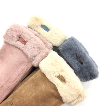 Chic Vibe Suede Smart Touch Gloves - Stylish and Warm