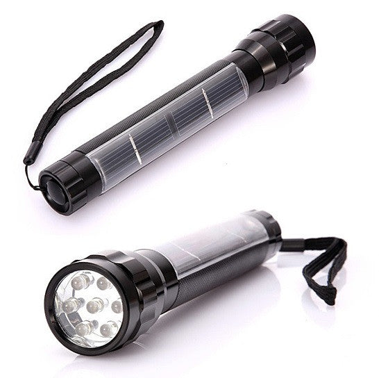 Solar LED Flashlight - Never Need Batteries | Powerful Light for Camping, Home, RV, Boats