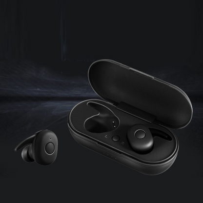 Twin Bluetooth Earpods with Chargeable Box - Noise Cancelling, Sweatproof Wireless Headphones with Siri Compatibility and APTX Technology