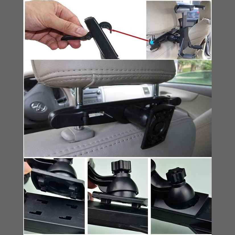 Car Headrest Stand for iPad & Tablets | Universal & Secure In-Car Entertainment Mount