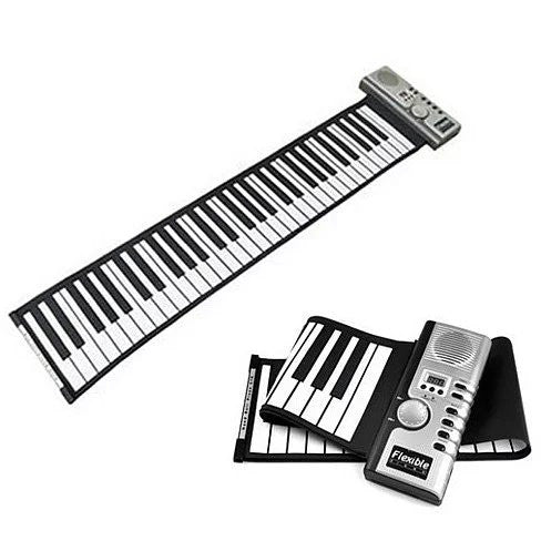 Sounds of Music - Wave Piano | Portable 61-Key Midi Keyboard with Flexible Rubberized Keys