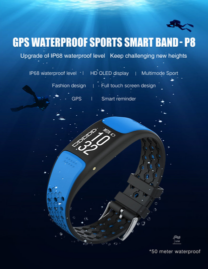 Smart Fit Sporty Fitness Tracker & Waterproof Swimmers Watch - Heart Rate, Blood Pressure, Sleep Monitoring & Multi-Sport Tracking