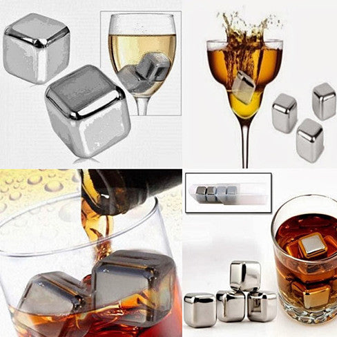 Steel Chillers - Stainless Steel Food Grade Ice Cubes for Cocktails | Reusable and Non-Diluting