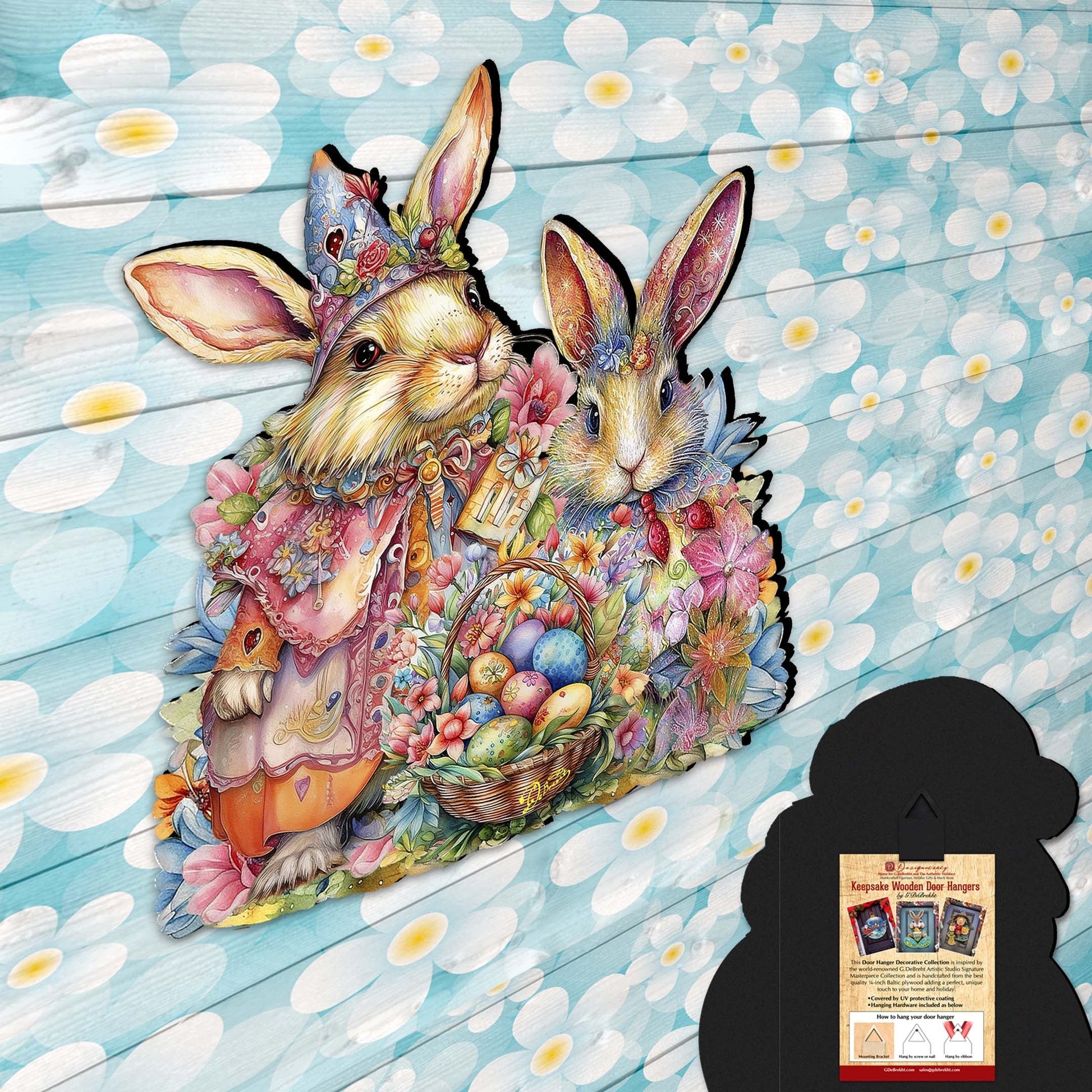 Easter Sweet Couple Holiday Door Decor by G. Debrekht - Easter Spring Decor - 8652768H-3
