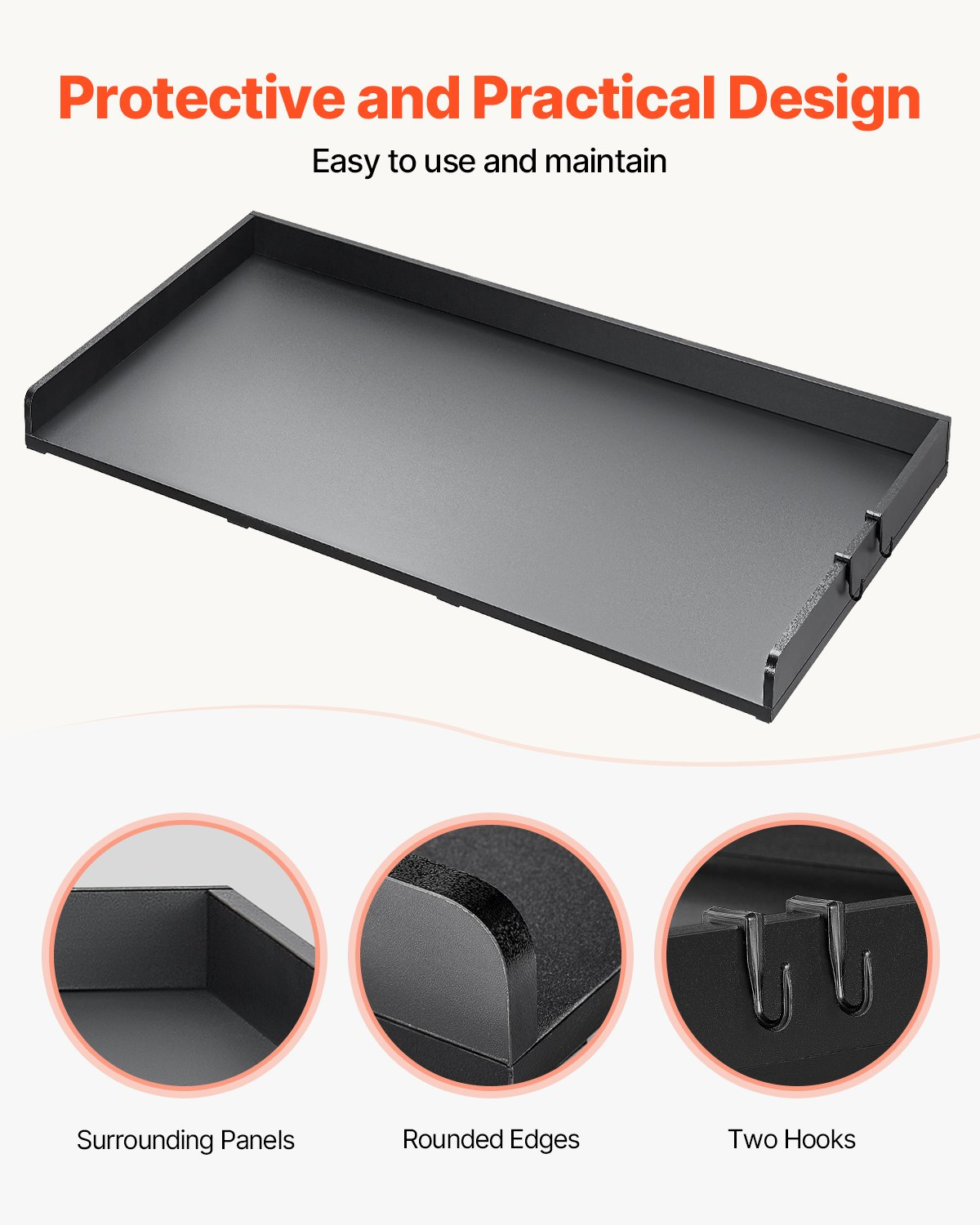 Black Wooden Washer and Dryer Countertop - 54" x 27" Durable Topper for Laundry Room - Easy Installation, Space-Saving, Multi-Functional