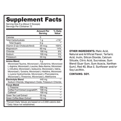 Optimum Nutrition Essential Amino Energy + Electrolytes, Grape, 1.42 Lbs