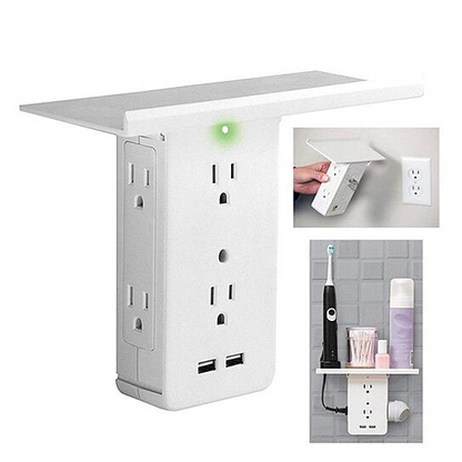 Executive Shelf Multi Charge Wall Outlet - Keep Your Space Neat and Organized