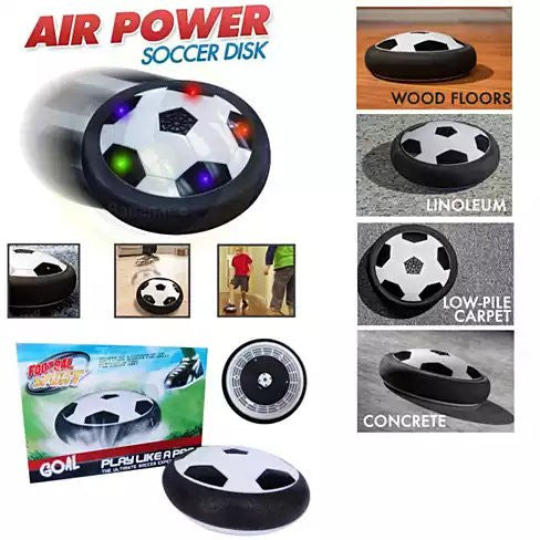 Slide And Glide Indoor Soccer Hover Ball - Multi-Surface Air Power Soccer Disc