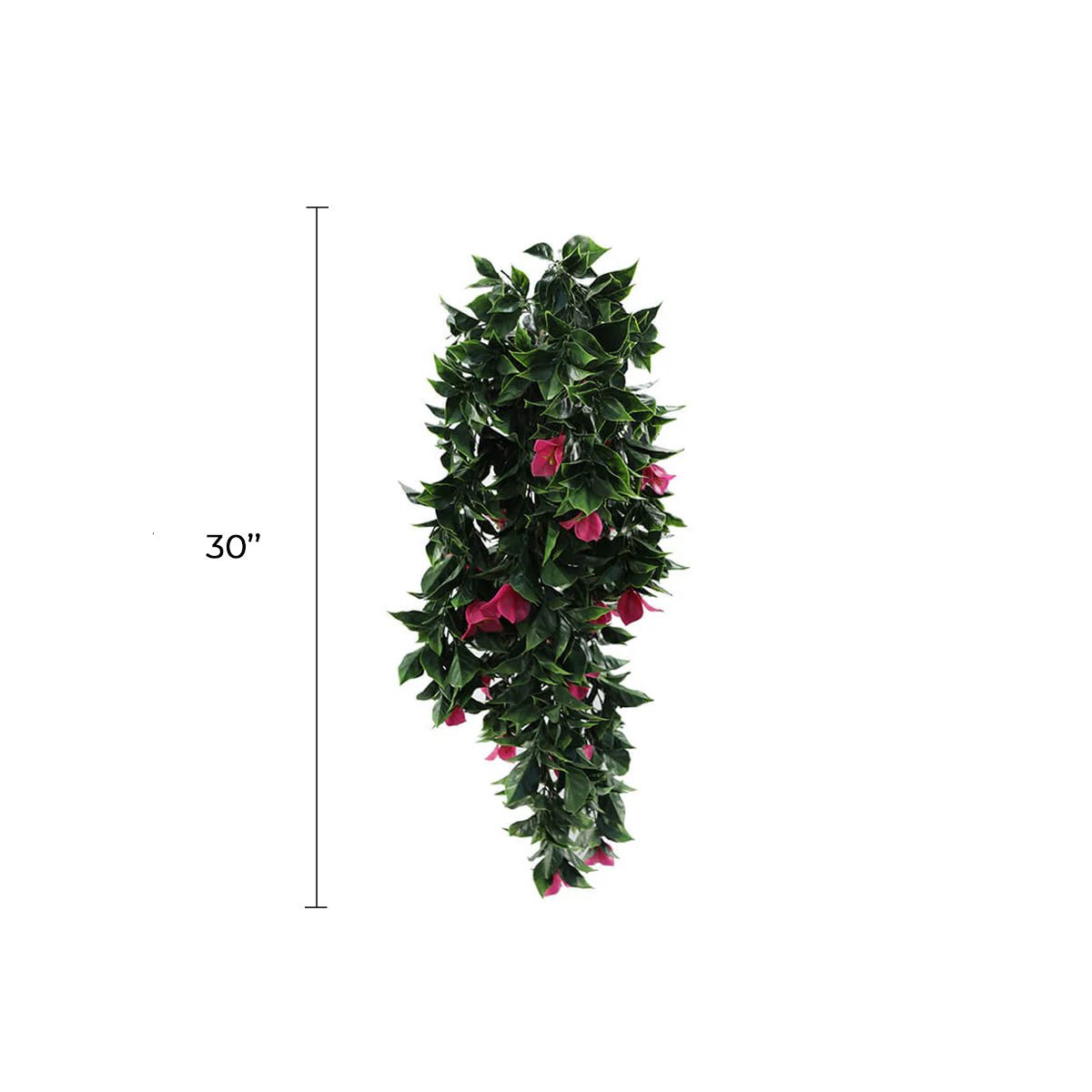 (5 Pieces) Vibrant Pink Hanging Artificial Bougainvillea Plant, UV Resistant 30"-1