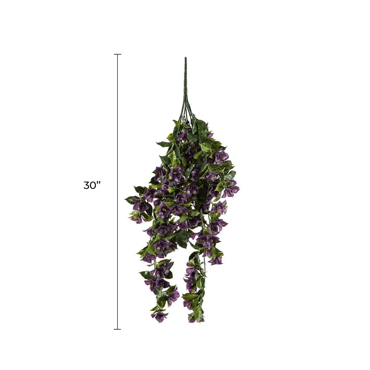 (5 Pieces) Vibrant Purple Hanging Artificial Bougainvillea Plant UV Resistant, 30"-1