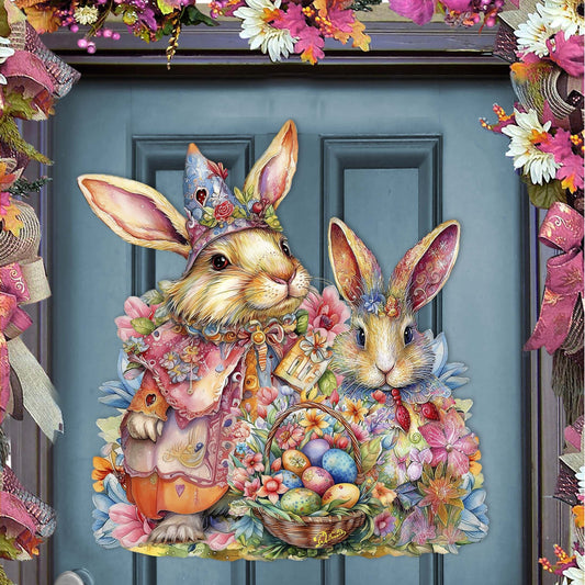 Easter Sweet Couple Holiday Door Decor by G. Debrekht - Easter Spring Decor - 8652768H-0