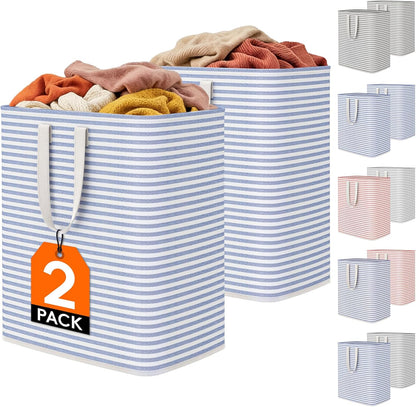1 Pack Laundry Basket 80L Each, Collapsible Clothes Hamper with Reinforced Handles, Freestanding Waterproof Design for Bedroom and Laundry Room, Grey 80L Total
