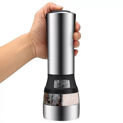 Perfect Blend Electric Salt and Pepper Grinder - Dual Purpose Stainless Steel Grinder for Effortless Seasoning