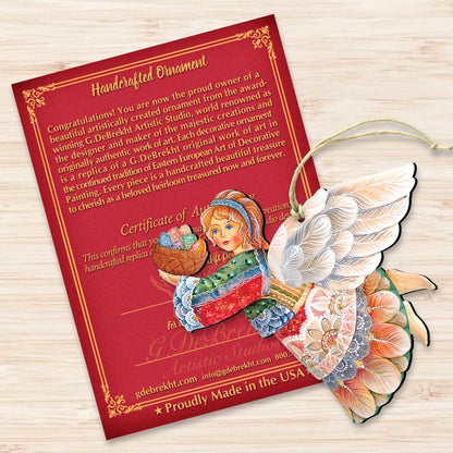 Flying Easter Angel Wooden Ornaments by G. DeBrekht - Easter Spring Decor - 8154154-3