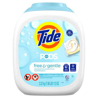 Tide Pods Laundry Detergent Pods, Free & Gentle, 152-Count