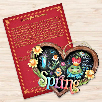 Bless my Bloomin Heart Wooden Ornaments by Jamie Mills-Price - Easter Spring Decor - 8457608-3